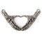 Skeleton Hands Heart Pendant - Imitation Antiqued Silver